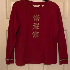 ⚜️ EUC BECHAMEL ~ embroidered sweatshirt